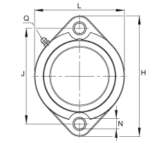 軸承座單元 GLCTE25-TV-FA125.5, 兩孔塑料軸承座,帶偏心鎖圈的外球面球軸承,帶 Corrotect? 涂層,P型密封 軸承座單元 GLCTE25-TV-FA125.5, 兩孔塑料軸承座,帶偏心鎖圈的外球面球軸承,帶 Corrotect? 涂層,P型密封