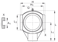吊裝式軸承座單元 PTUE45-TV-FA125.5, 塑料軸承座,帶偏心鎖圈的外球面球軸承,帶 Corrotect? 涂層,P型密封 吊裝式軸承座單元 PTUE45-TV-FA125.5, 塑料軸承座,帶偏心鎖圈的外球面球軸承,帶 Corrotect? 涂層,P型密封