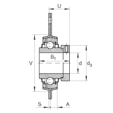 軸承座單元 RRTR25, 帶三個(gè)螺栓孔的法蘭的軸承座單元,沖壓鋼板,偏心鎖圈,R型密封 軸承座單元 RRTR25, 帶三個(gè)螺栓孔的法蘭的軸承座單元,沖壓鋼板,偏心鎖圈,R型密封